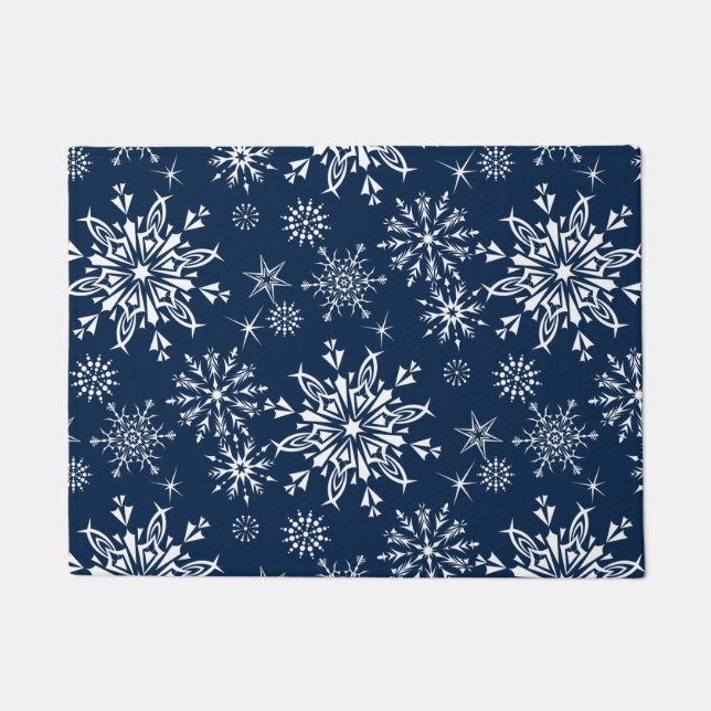 Holiday  Snowflakes Doormat (Front)