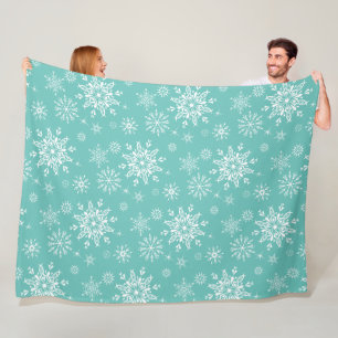 Holiday Snowflakes Fleece Blanket