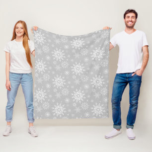 Holiday Snowflakes Fleece Blanket
