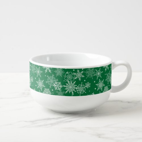 Holiday Snowflakes Jumbo Soup Mug