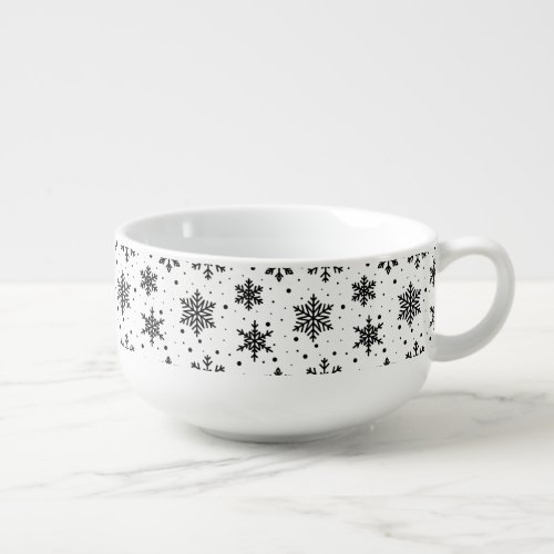 Holiday Snowflakes Jumbo Soup Mug