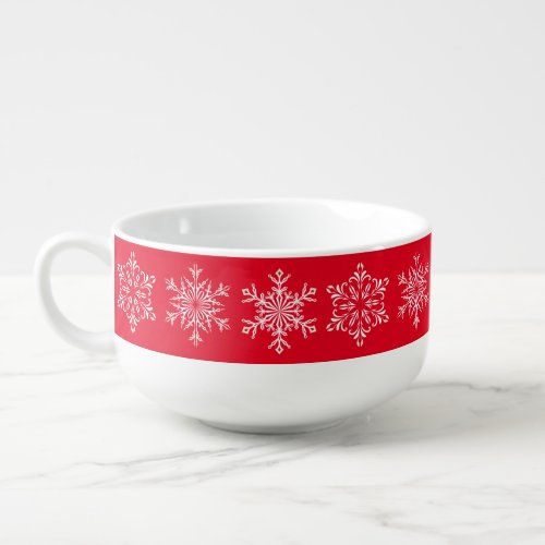 Holiday Snowflakes Jumbo Soup Mug