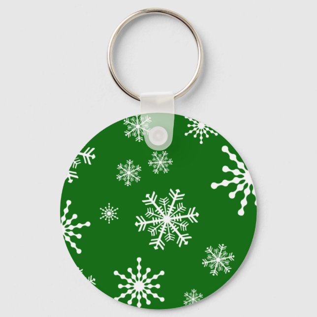 Holiday Snowflakes Keychain (Front)
