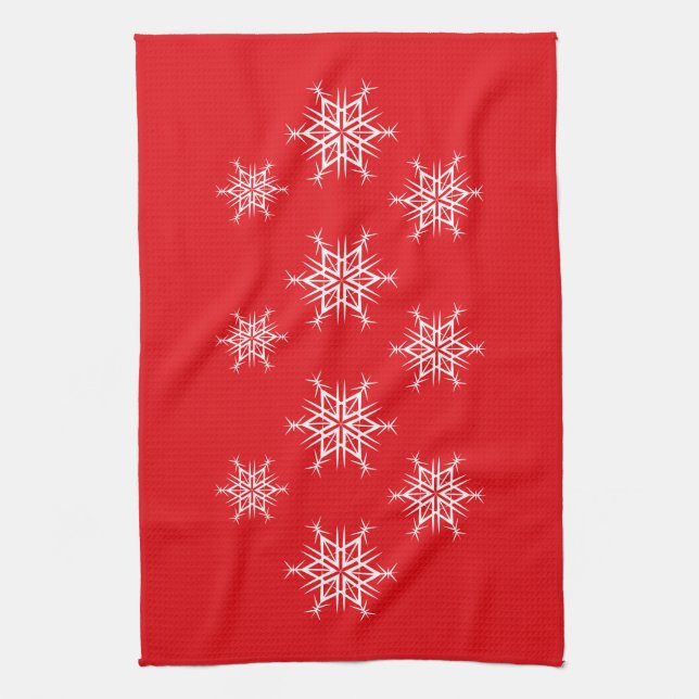 Holiday Snowflakes Kitchen Towel (Vertical)
