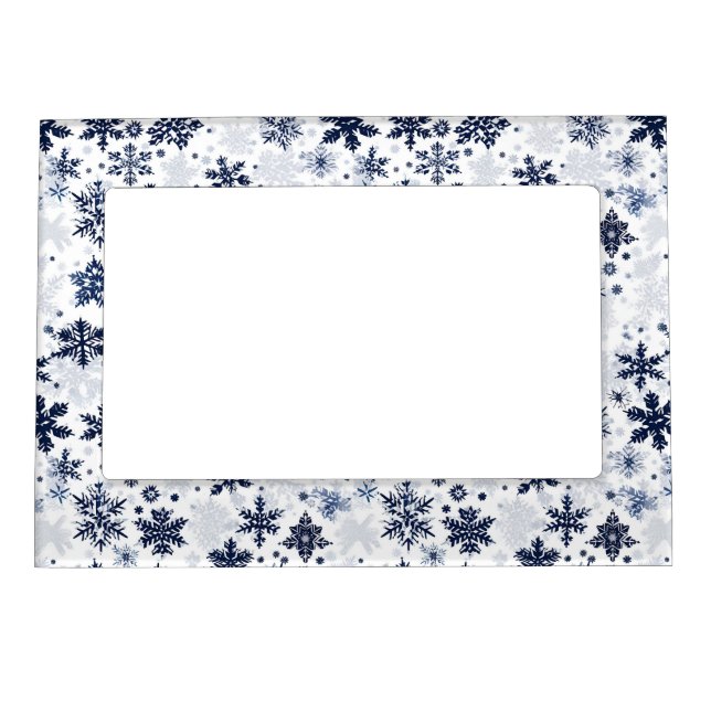 Holiday Snowflakes Magnet Picture Frame (Front)