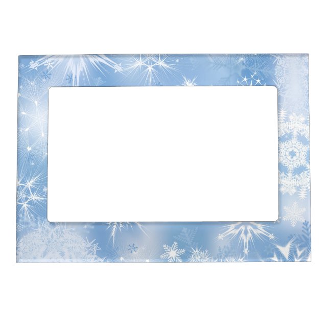 Holiday Snowflakes Magnet Picture Frame (Front)