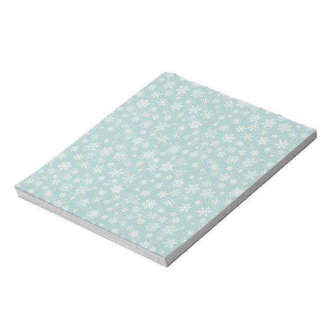 Holiday Snowflakes Merry Christmas Notepad (Rotated)