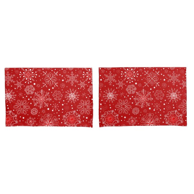 Holiday Snowflakes Pillowcase Set (Front-Set)