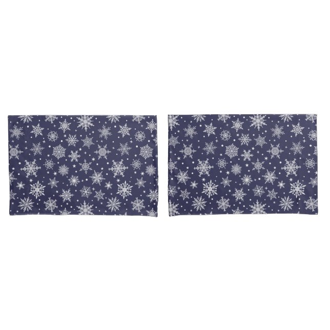 Holiday Snowflakes Pillowcase Set (Front-Set)