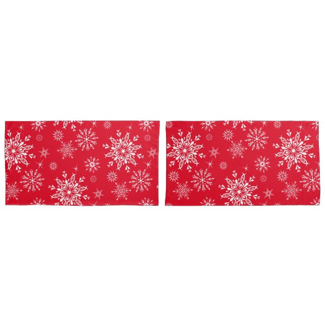 Holiday Snowflakes Pillowcase Set (Front-Set)