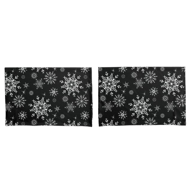 Holiday Snowflakes Pillowcase Set (Front-Set)