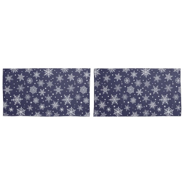 Holiday Snowflakes Pillowcase Set (Front-Set)