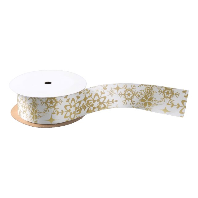 Holiday Snowflakes Satin Ribbon (Spool)