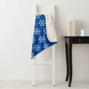 Holiday Snowflakes Sherpa Blanket