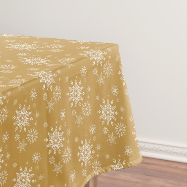 Holiday Snowflakes Tablecloth (In Situ)