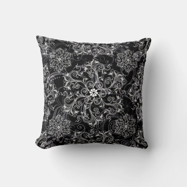 Holiday Snowflakes Throw Pillow (Front)