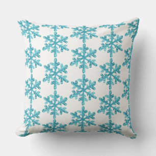 Holiday Snowflakes Throw Pillow