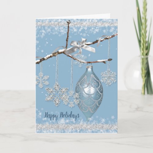 Holiday snowflakes with ornament