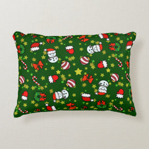 Holiday Snowman Accent Pillow