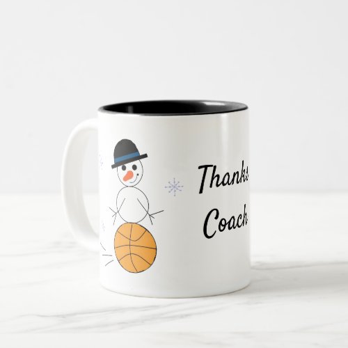 Holiday Snowman Basketball Coach Coffee Mug