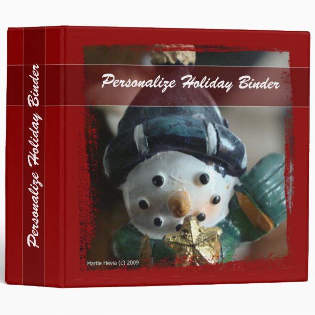 Holiday Snowman Binder - Personalize It (Front/Spine)