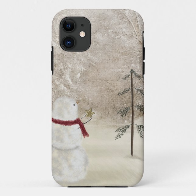 Holiday Snowman Case-Mate iPhone Case (Back)
