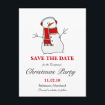 Holiday Snowman | Christmas Party Save The Date Announcement Postcard<br><div class="desc">Holiday Snowman | Christmas Party Save The Date</div>
