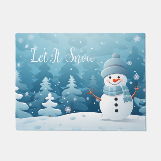 Holiday Snowman Doormat (Front)