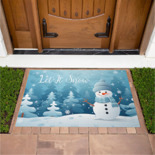Holiday Snowman Doormat