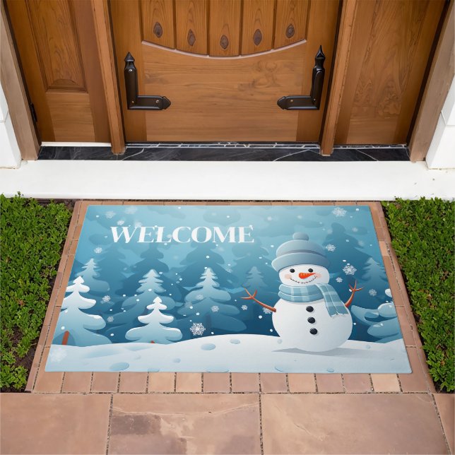 Holiday Snowman Doormat (Outdoor)