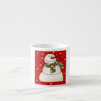 Holiday Snowman Espresso Cup