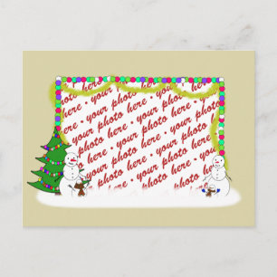 Holiday Snowman Family Photo Frame