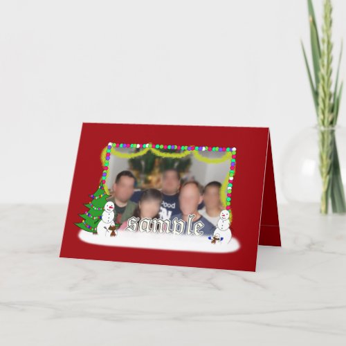 Holiday Snowman Family Photo Frame