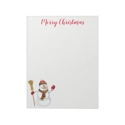 Holiday Snowman Notepad