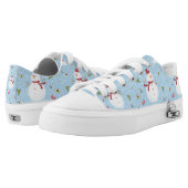 Holiday Snowman Pattern Low-Top Sneakers (Pair)
