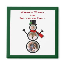 Holiday Snowman Photo Template to Personalize