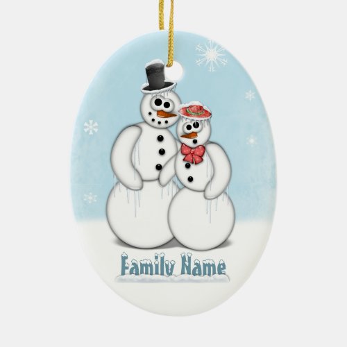 Holiday Snowman Picture Ornament