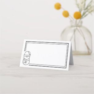 Holiday Snowman Place Card