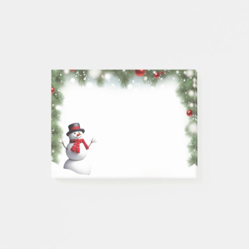 Holiday Snowman Post it Notes