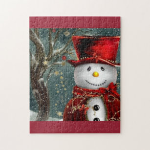 holiday snowman puzzle
