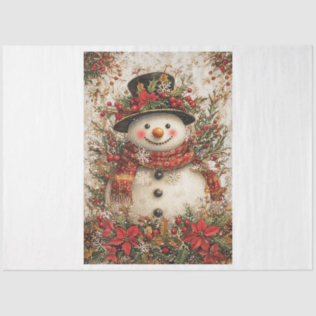 Holiday Snowman Tissue Paper (Front)