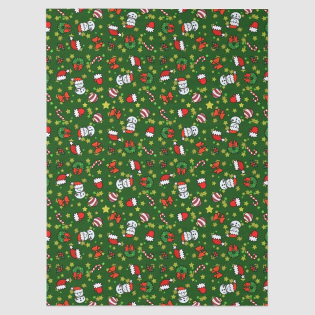 Holiday Snowman Tissue Paper (Front)