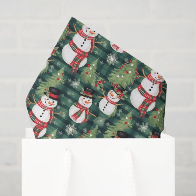 Holiday Snowman Tissue Paper Tissue Paper (Gift Bag)