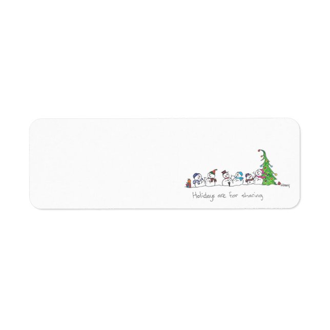 Holiday Snowmen Label (Front)