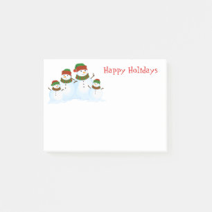 Holiday Snowmen Post-it Notes
