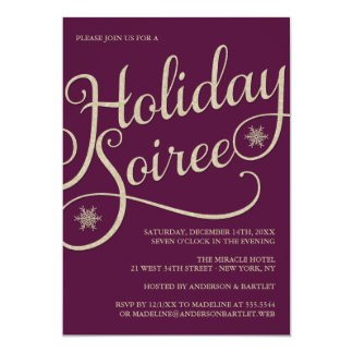 Holiday Soiree Invitations & Announcements | Zazzle