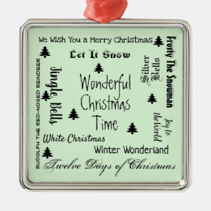 Holiday Songs Christmas Ornament