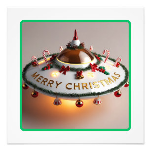  Holiday Spaceship Christmas Decor Photo Print