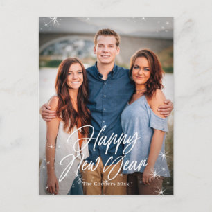 Holiday Sparks Happy New Year Photo Card