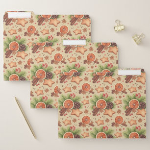 Holiday Spice File Folders